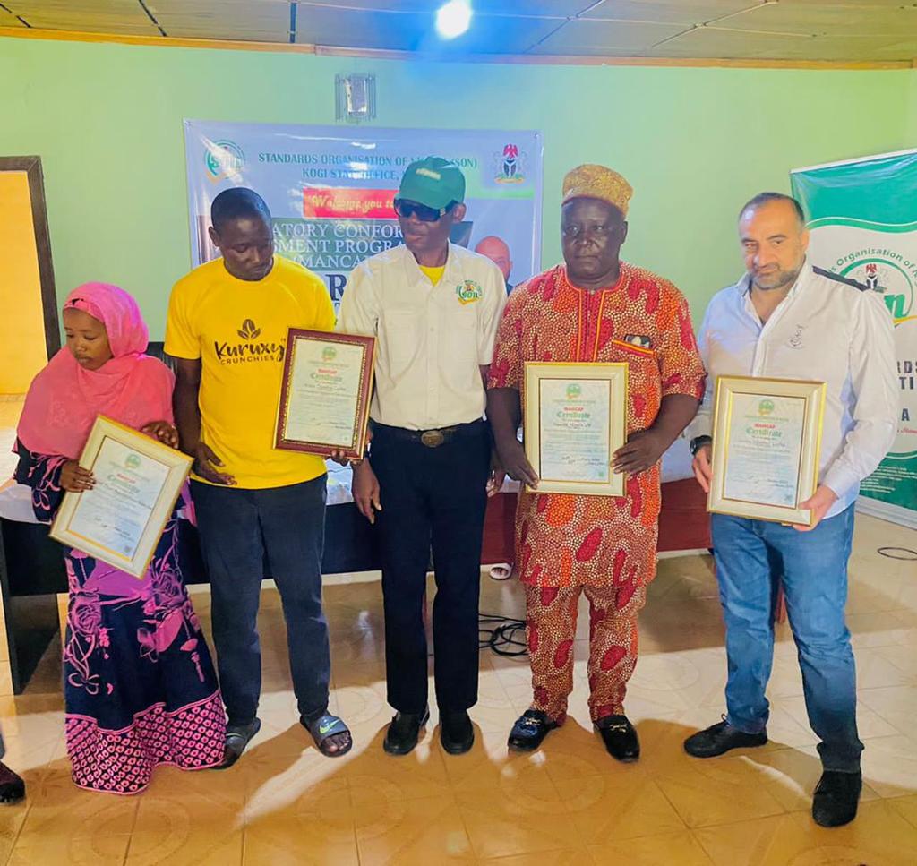SON Issues Mancap Certificates To Four Companies In Kogi State